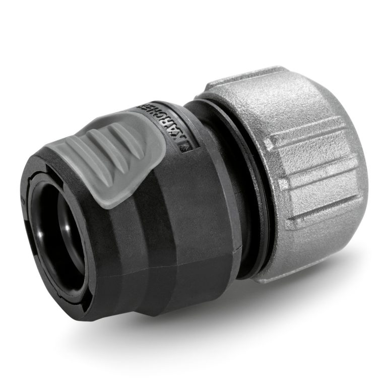Premium universal hose coupling with Aqua Stop